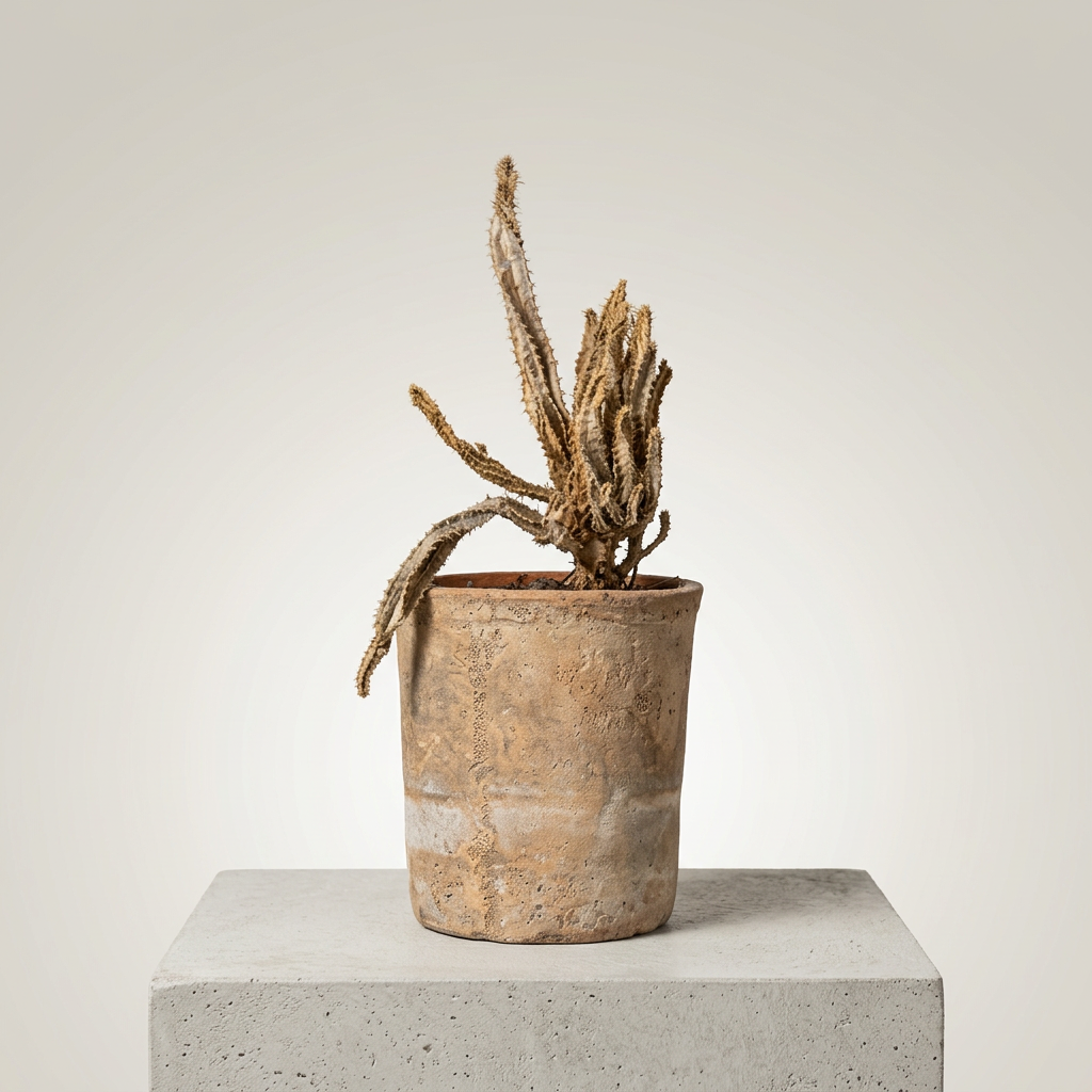 Rustieke Decoratieve Cactus in Authentieke Terracotta Pot
