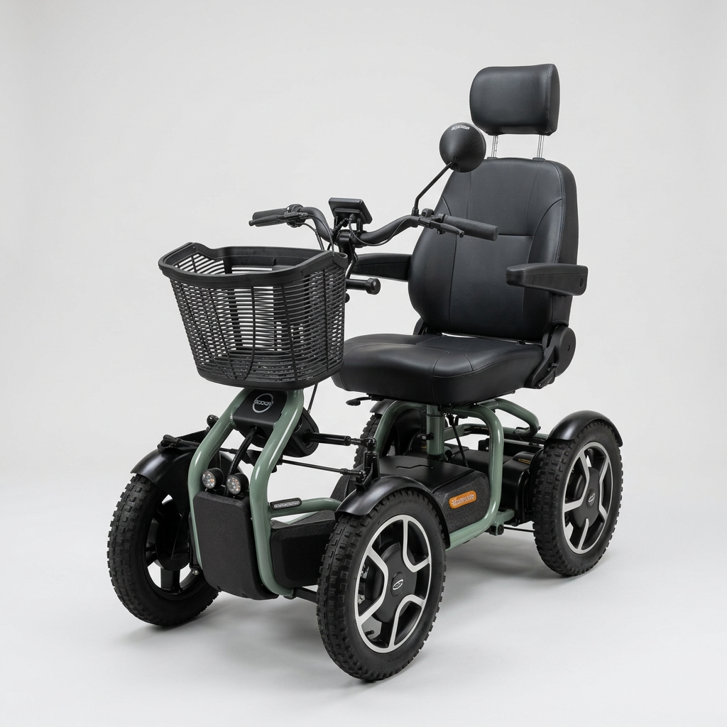 Luxe All-Terrain Scootmobiel met Vier Wielophanging