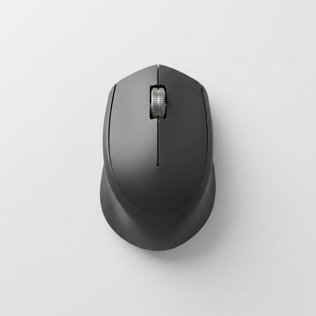 Ergonomische Draadloze Muis met Metalen Scrollwiel